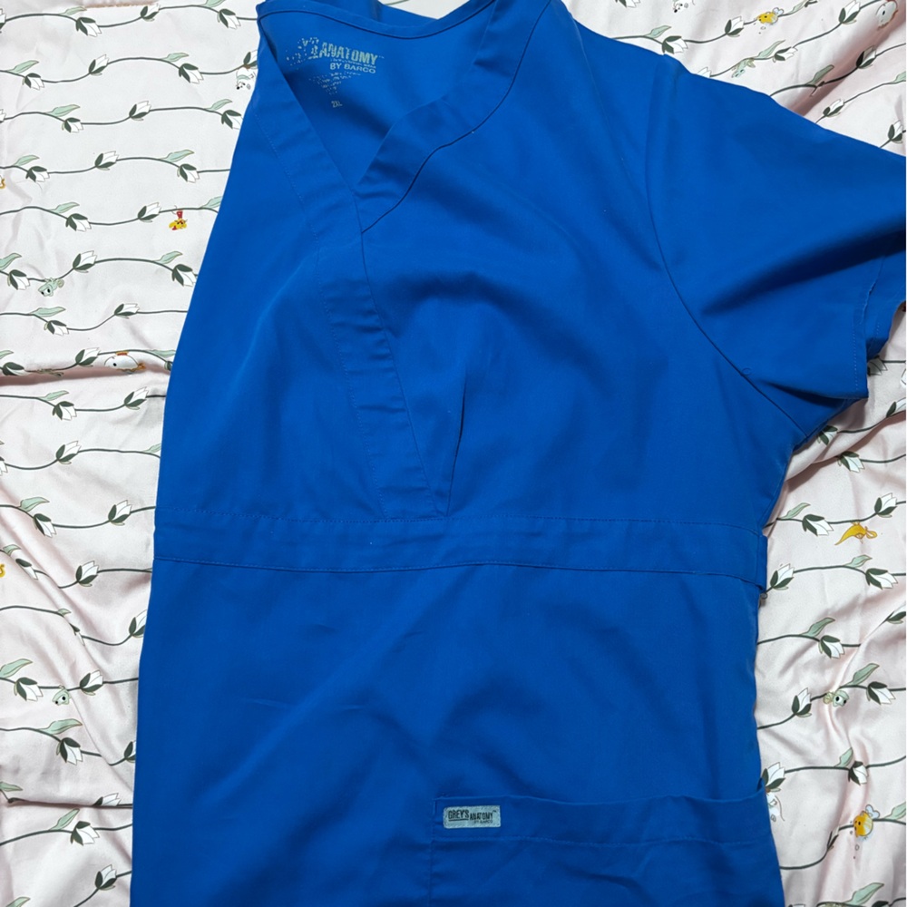 Grey's Anatomy Blue Short Sleeve Top